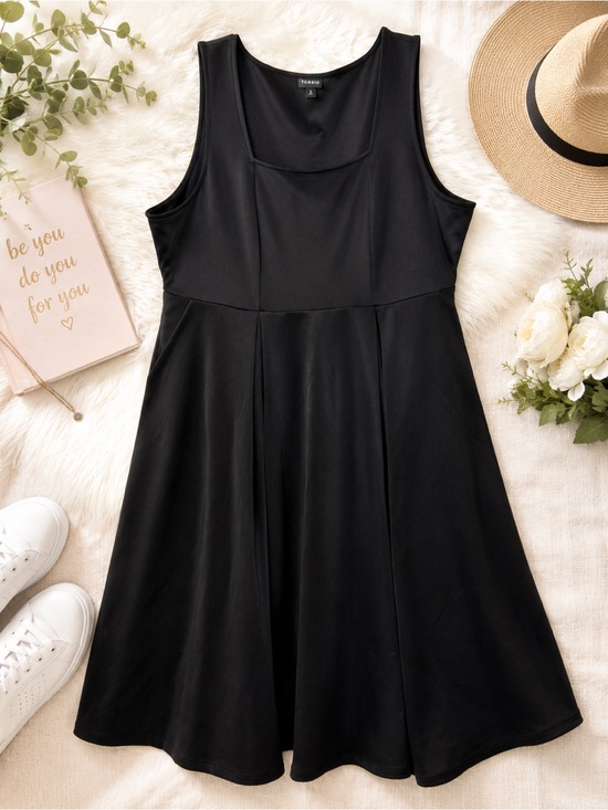 torrid Dresses & Skirts - torrid Black Sleeveless Scuba Fit-and-Flare Dress